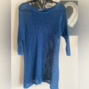 J.Jill Linen Blend Tunic Top Knit Sweater Medium